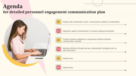Agenda For Detailed Personnel Engagement Communication Plan Pictures Pdf