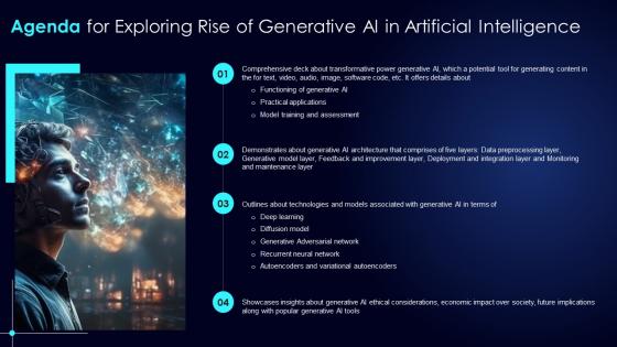Agenda For Exploring Rise Of Generative AI In Artificial Intelligence Download Pdf
