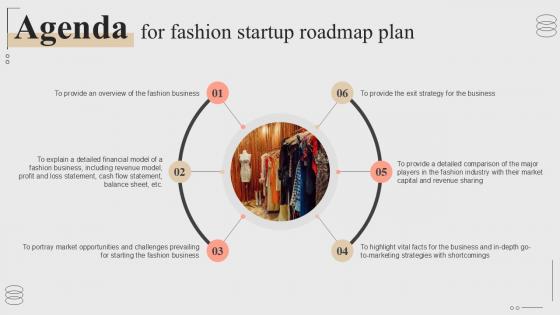 Agenda For Fashion Startup Roadmap Plan Ppt Presentation BP SS V Agenda For Fashion Startup Roadmap Plan Ppt Presentation BP SS V