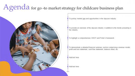 Agenda For Go To Market Strategy For Childcare Business Plan Microsoft Pdf Agenda For Go To Market Strategy For Childcare Business Plan Microsoft Pdf