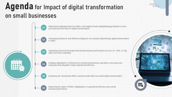 Agenda For Impact Of Digital Transformation On Small Businesses DT SS V Agenda For Impact Of Digital Transformation On Small Businesses DT SS V