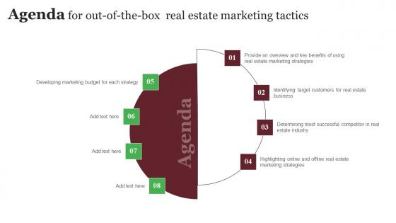 Agenda For Out Of The Box Real Estate Marketing Tactics Topics Pdf Agenda For Out Of The Box Real Estate Marketing Tactics Topics Pdf