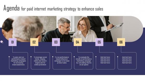 Agenda For Paid Internet Marketing Strategy To Enhance Sales Icons Pdf