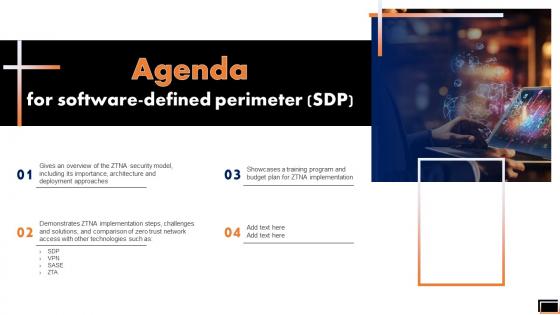 Agenda For Software Defined Perimeter SDP