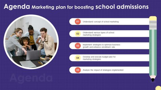 Agenda Marketing Plan For Boosting School Admissions Strategy SS V Agenda Marketing Plan For Boosting School Admissions Strategy SS V