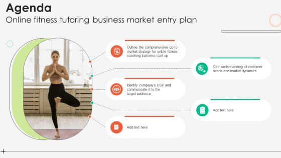 Agenda Online Fitness Tutoring Business Market Entry Plan GTM SS V