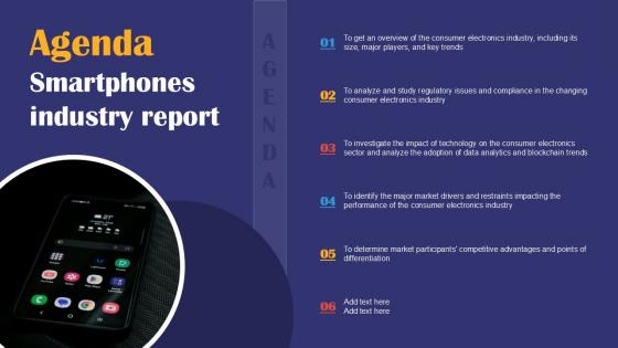 Agenda Smartphones Industry Report PPT PowerPoint IR SS V