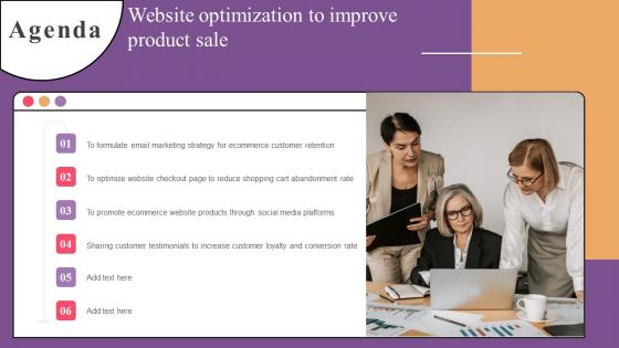 Agenda Website Optimization To Improve Product Sale Infographics Pdf Agenda Website Optimization To Improve Product Sale Infographics Pdf