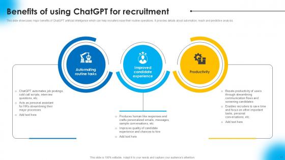AI Powered Recruitment Enhancing Efficiency With ChatGPT Ppt Slide AI CD V