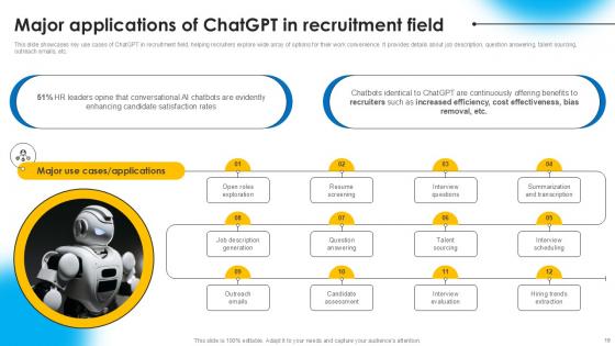 AI Powered Recruitment Enhancing Efficiency With ChatGPT Ppt Slide AI CD V