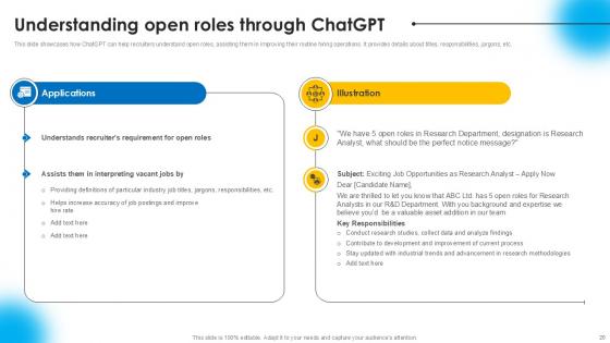 AI Powered Recruitment Enhancing Efficiency With ChatGPT Ppt Slide AI CD V