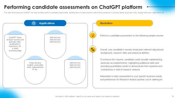 AI Powered Recruitment Enhancing Efficiency With ChatGPT Ppt Slide AI CD V