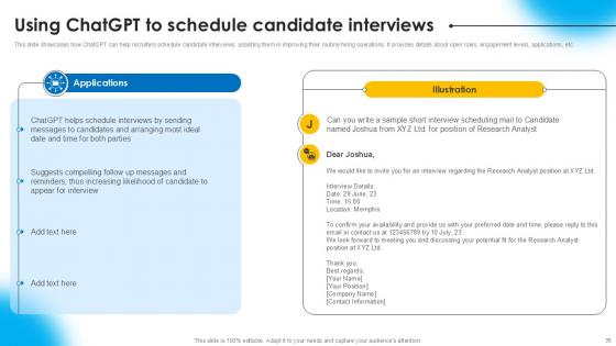AI Powered Recruitment Enhancing Efficiency With ChatGPT Ppt Slide AI CD V