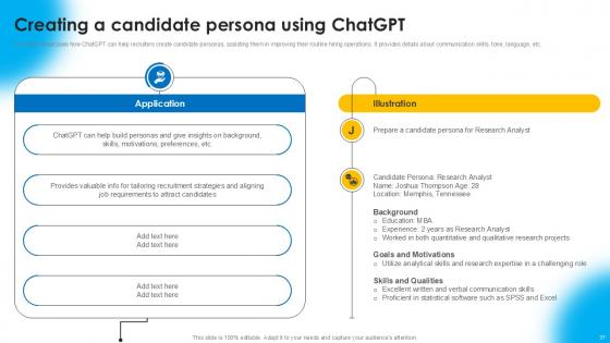 AI Powered Recruitment Enhancing Efficiency With ChatGPT Ppt Slide AI CD V