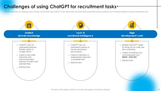AI Powered Recruitment Enhancing Efficiency With ChatGPT Ppt Slide AI CD V