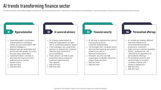 AI Trends Transforming Finance Sector Icons Pdf