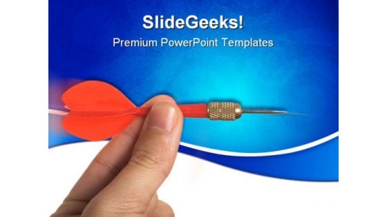 Aiming Red Arrow Symbol PowerPoint Templates And PowerPoint Backgrounds 0411