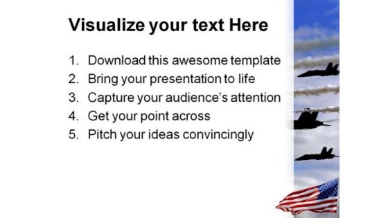 Airforce Americana PowerPoint Template 1010