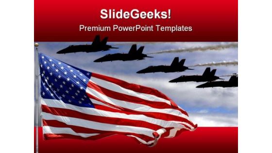 Airforce Americana PowerPoint Template 1010