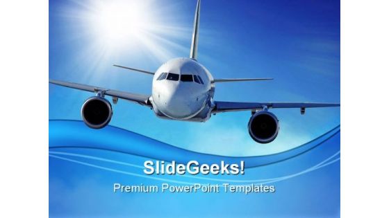 Airplane Transportation PowerPoint Themes And PowerPoint Slides 0511