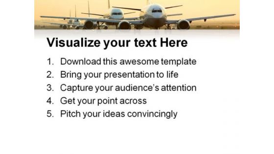 Airport Rush Travel PowerPoint Themes And PowerPoint Slides 0511
