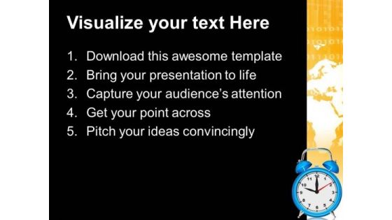 Alarm Clock With Money Finance PowerPoint Templates And PowerPoint Themes 0612
