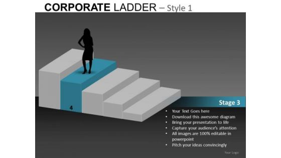 Almost There Steps PowerPoint Template Slides
