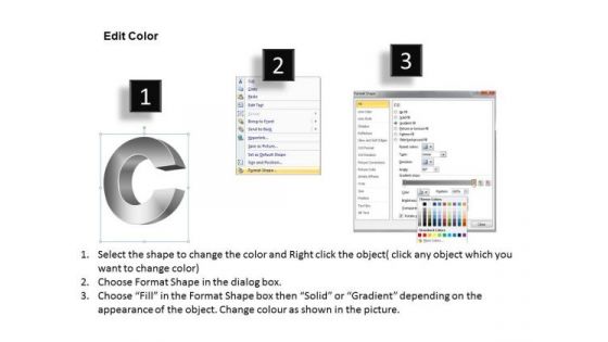 Alphabet C 3d Symbols PowerPoint Slides And Ppt Diagram Templates