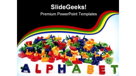Alphabet Education PowerPoint Backgrounds And Templates 1210