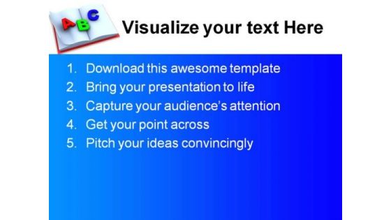 Alphabets Education PowerPoint Template 1110