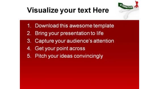 Alternative Way Leadership PowerPoint Templates And PowerPoint Backgrounds 0111