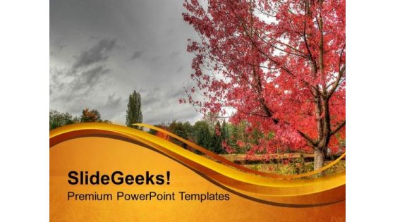 Amazing Autumn Scene PowerPoint Templates Ppt Backgrounds For Slides 0513