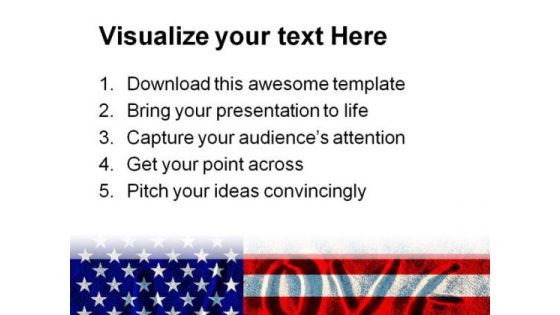 Ameri Flag Symbol PowerPoint Template 1110