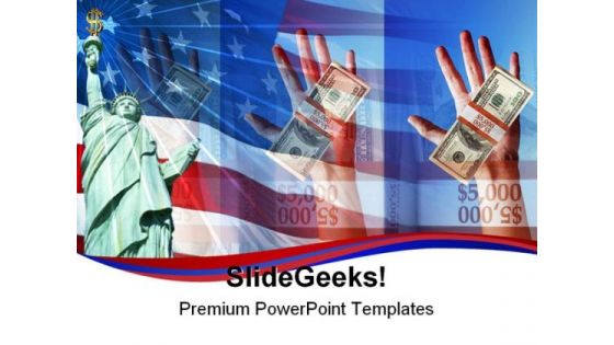 America Economy People PowerPoint Template 1110