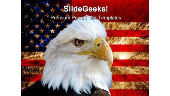 America Flag And Eagle Americana PowerPoint Backgrounds And Templates 1210