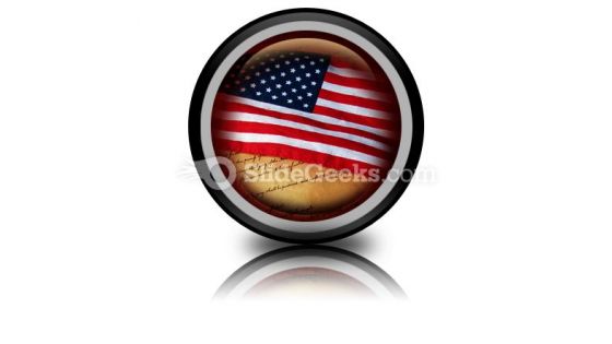 America Flag PowerPoint Icon Cc