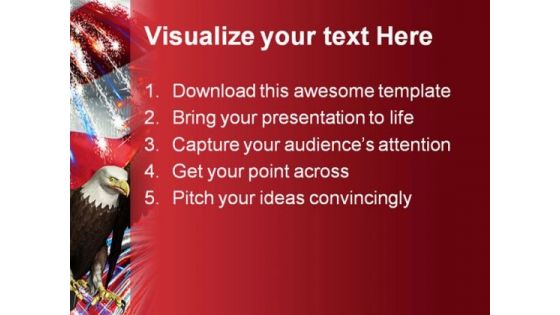 American Eagle Animals PowerPoint Template 0910