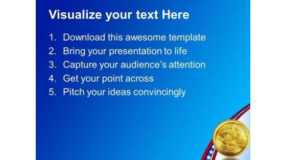 American Eagle Gold Coin Finance PowerPoint Templates And PowerPoint Themes 0812
