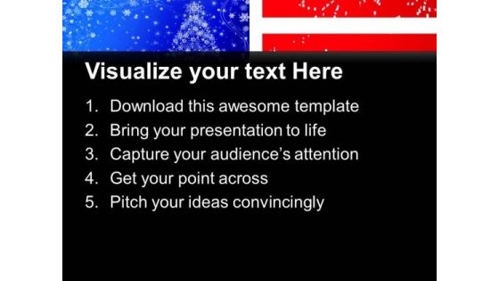 American Flag Christmas PowerPoint Templates Ppt Backgrounds For Slides 0113