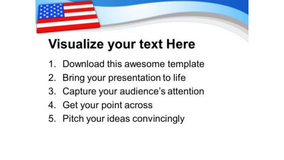 American Flag Symbol Of Pride And Freedom PowerPoint Templates Ppt Backgrounds For Slides 0813