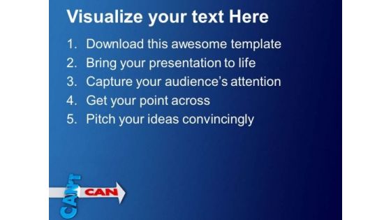 An Arrow With The Word Can Target PowerPoint Templates Ppt Backgrounds For Slides 0413