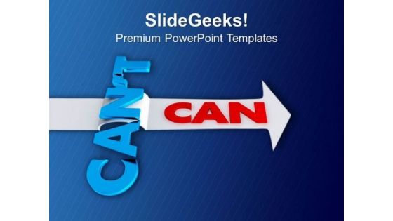An Arrow With The Word Can Target PowerPoint Templates Ppt Backgrounds For Slides 0413