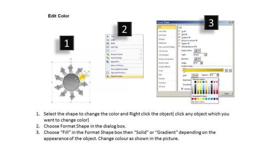 An Illustration Of Pointing Arrows Cycle Process Diagram PowerPoint Templates
