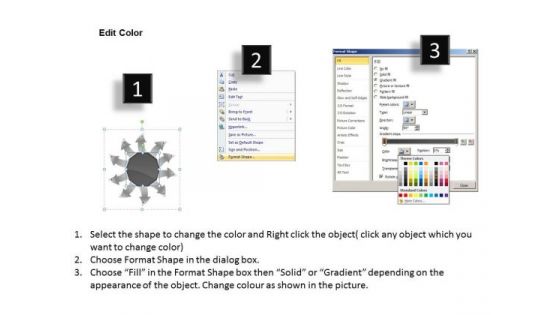 An Illustration Of Pointing Arrows Network Software PowerPoint Templates