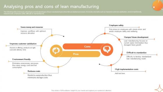 Analysing Pros And Cons Of Lean Manufacturing Implementing Manufacturing Strategy SS V