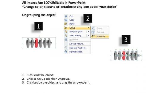 Analysis Of Procedure Having 6 Stages Support Flow Chart PowerPoint Templates