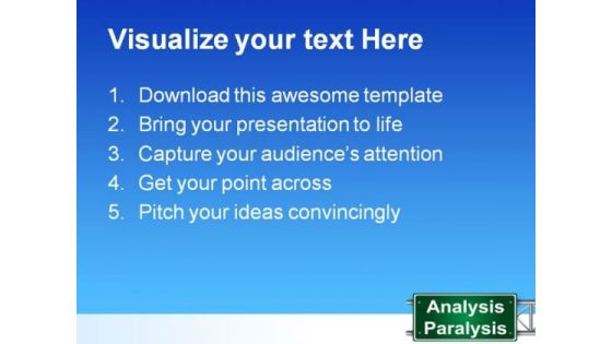 Analysis Paralysis Signpost Symbol PowerPoint Templates And PowerPoint Backgrounds 1211