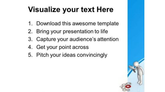 Analyzing Gear Mechanism PowerPoint Templates Ppt Backgrounds For Slides 0613