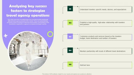 Analyzing Key Success Factors To Strategize Travel Agency Vacation Planning Business Microsoft Pdf