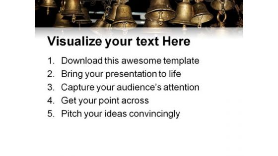 Ancient Bells Religion PowerPoint Template 0610